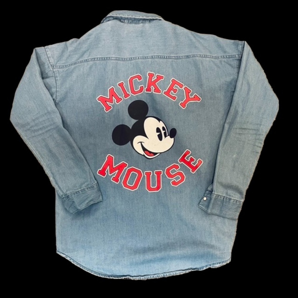 Disney Mickey Mouse Blue Button Down